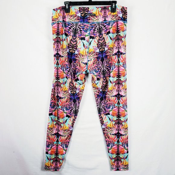 Personal Record Tropical Paradise Leggings Plus Size 3 20 22 Yoga Work Out USA - Picture 2 of 4